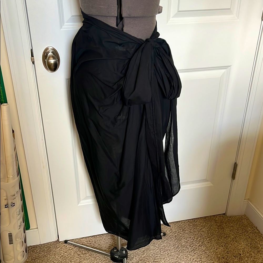J.Crew Black Sheer Wrap sarong - can be worn several ways
